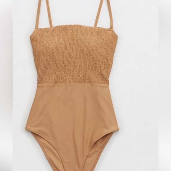 AERIE SMOCKED ONE
PIECE SWIMSUIT - Picture 2 of 2